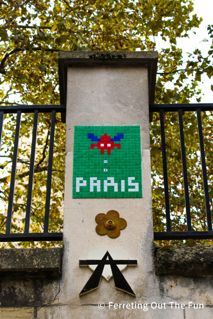 Paris Space Invaders street art