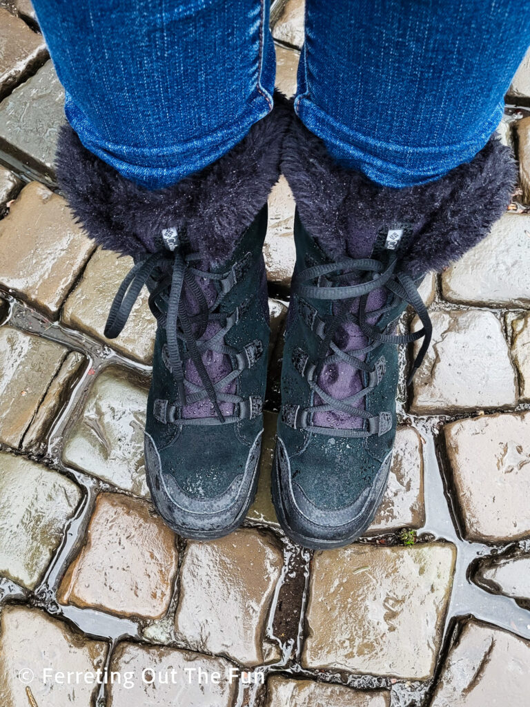 Columbia Ice Maiden II boots are great for wet winter days in Europe