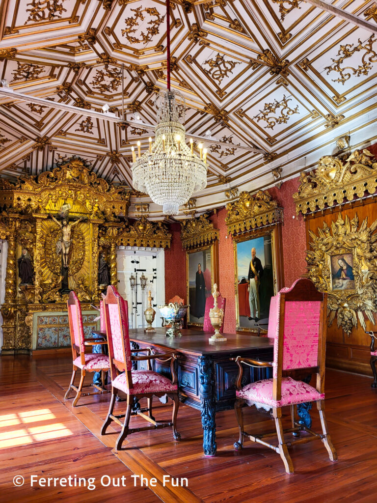 Golden dining room of the Convent of Saint Francis in Porto