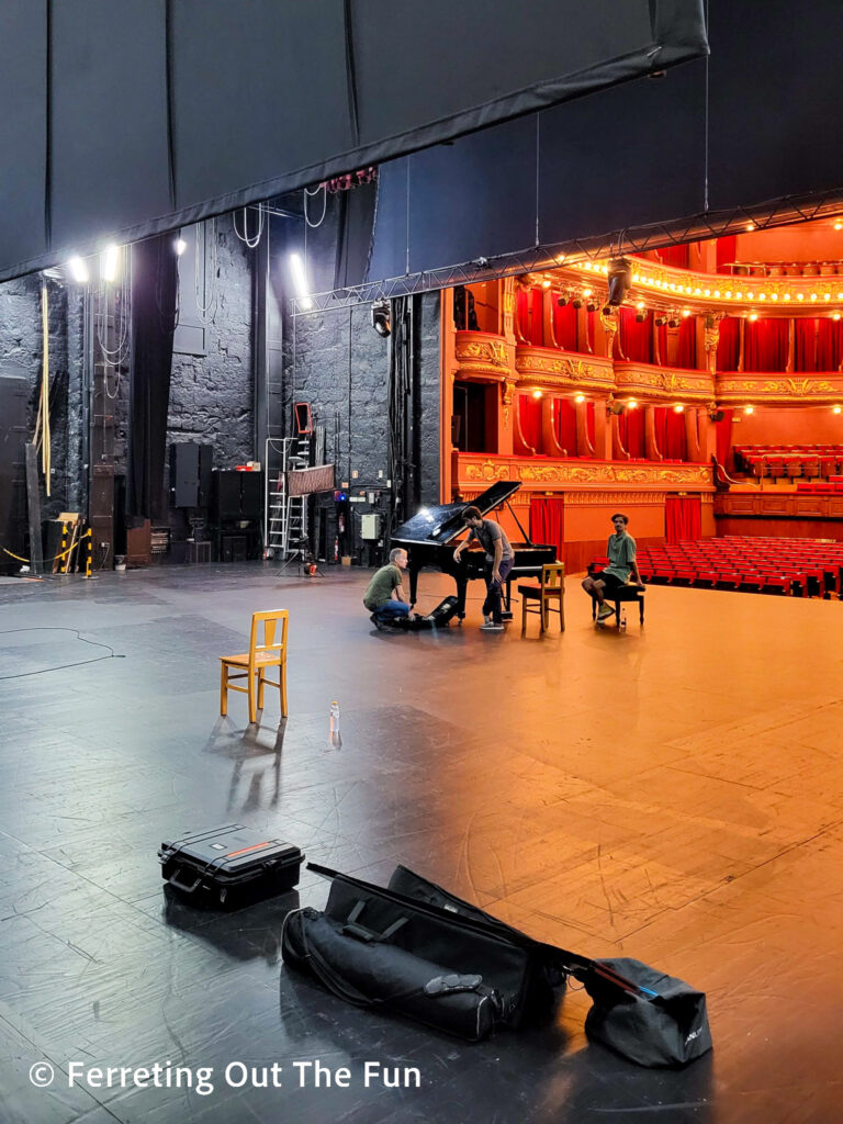 Backstage tour of Teatro Nacional Sao Joao in Porto