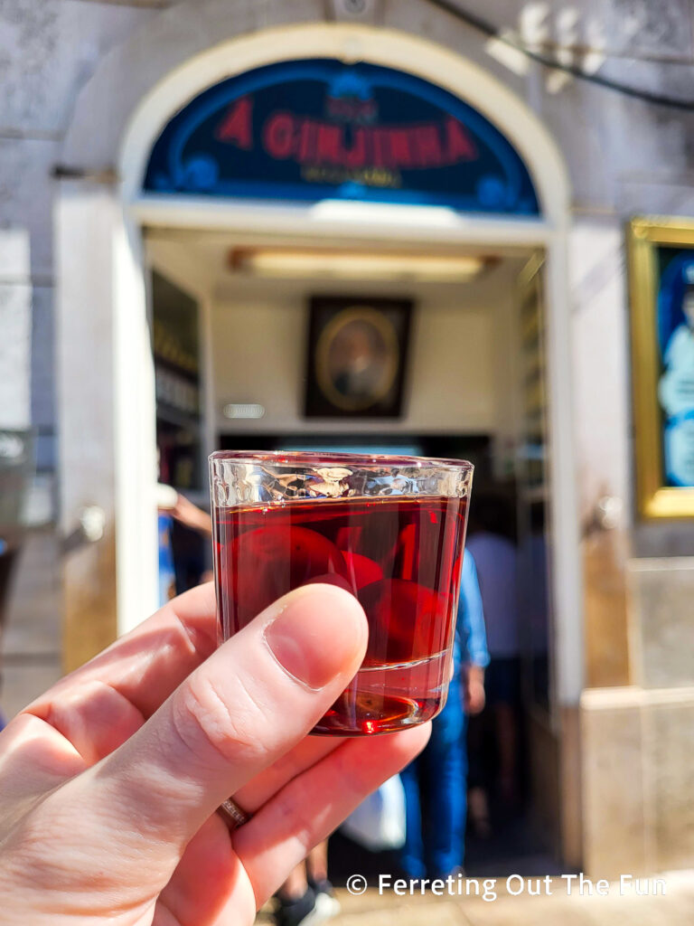 A Ginjinha bar, the best place in Lisbon to sip a shot of ginja cherry liqueur