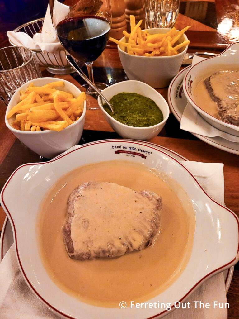 Cafe Sao Bento has some of the best steaks in Lisbon