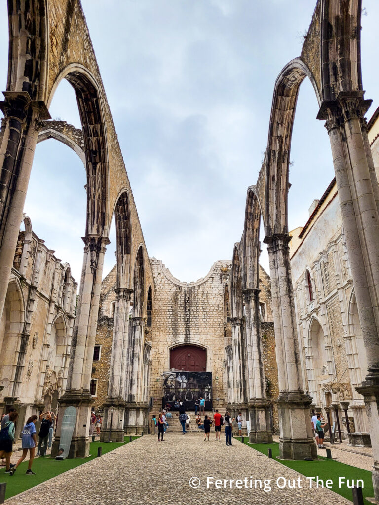 Carmo Convent Ruins in Lisbon Portugal