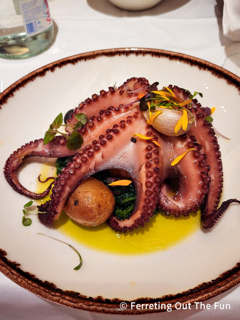 Grilled octopus is a specialty of Portuguese cuisine