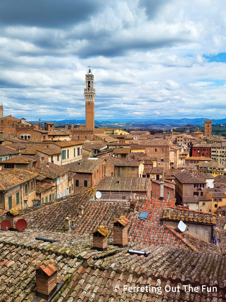 Rooftop view of Siena Italy from the Pinacoteca Nazional