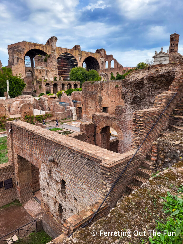 Remains of the ancient Roman Forum in Rome, Italy
