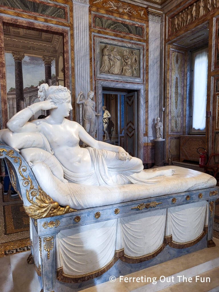 Venus Victorious Sculpture in the Borghese Gallery Rome
