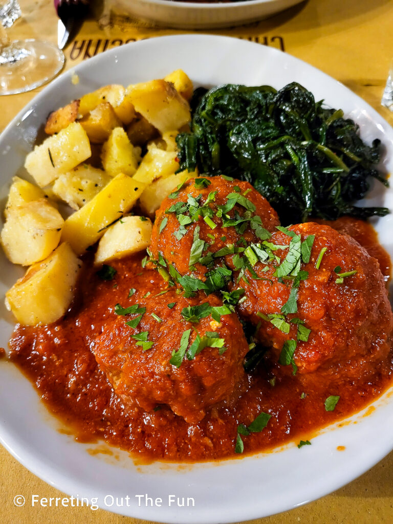 Polpette all'Amatriciana at Cantina e Cucina, one of the best restaurants in Rome