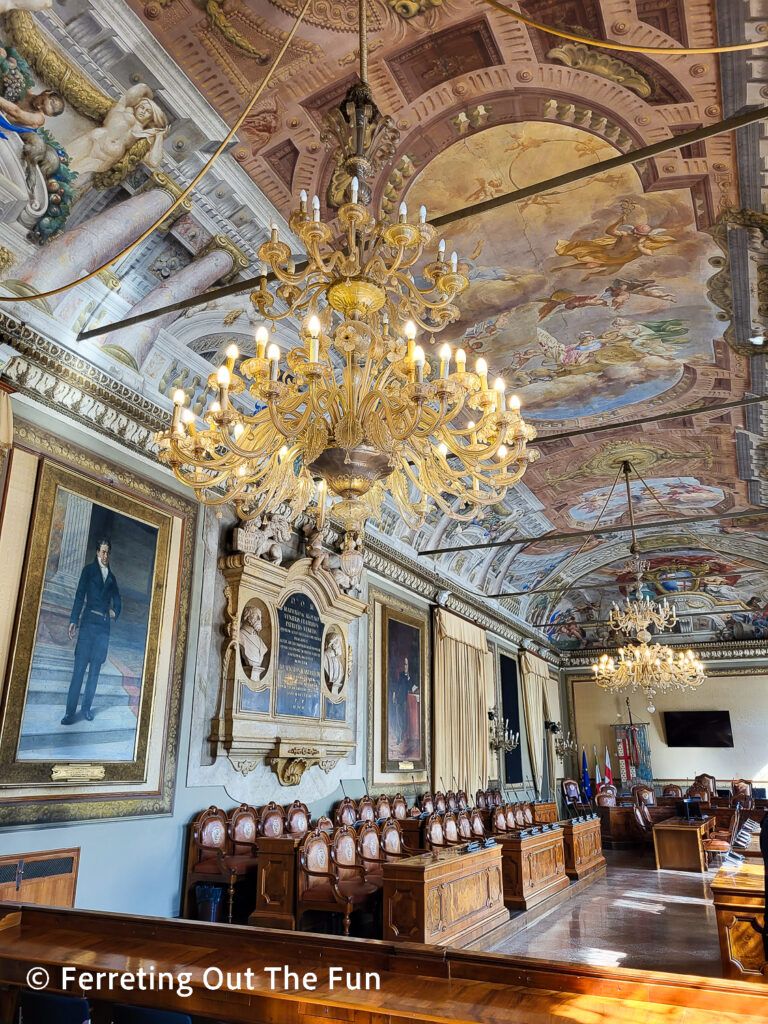 Palazzo d'Accursio, Town Hall of Bologna Italy