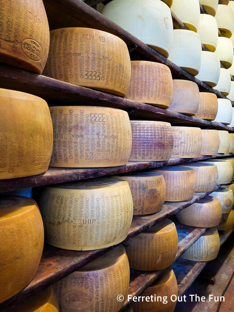 A parmesan cheese factory tour is one of the top things to do in Parma, Italy