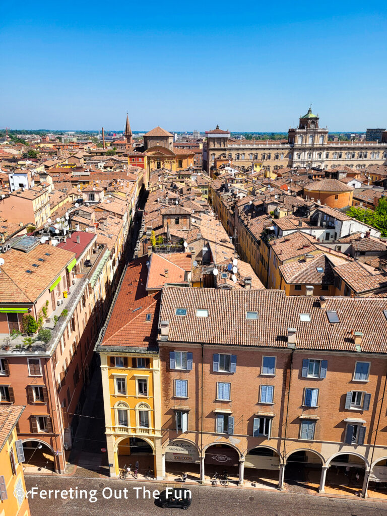 The rooftops of Modena. This view is from the top of Ghirlandina Tower, next to Modena Duomo