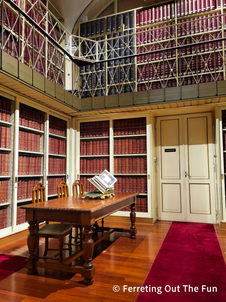 Bible of Borso d’Este on display in Biblioteca Estense in Modena, Italy