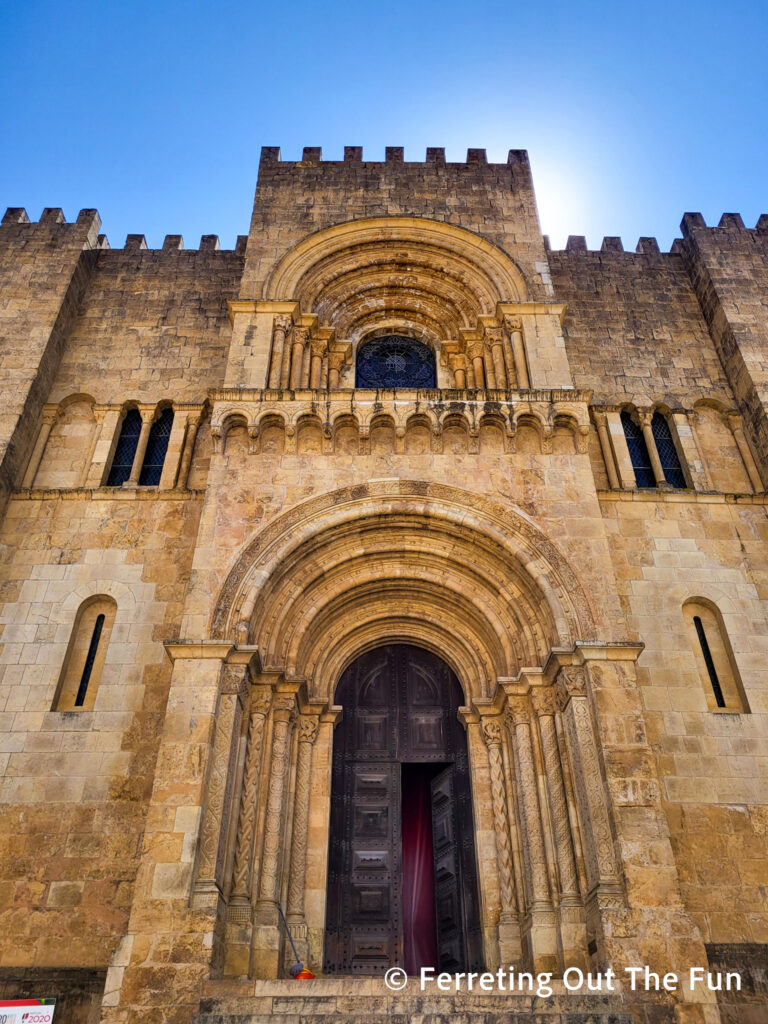 Medieval Old Cathedral of Coimbra Portugal