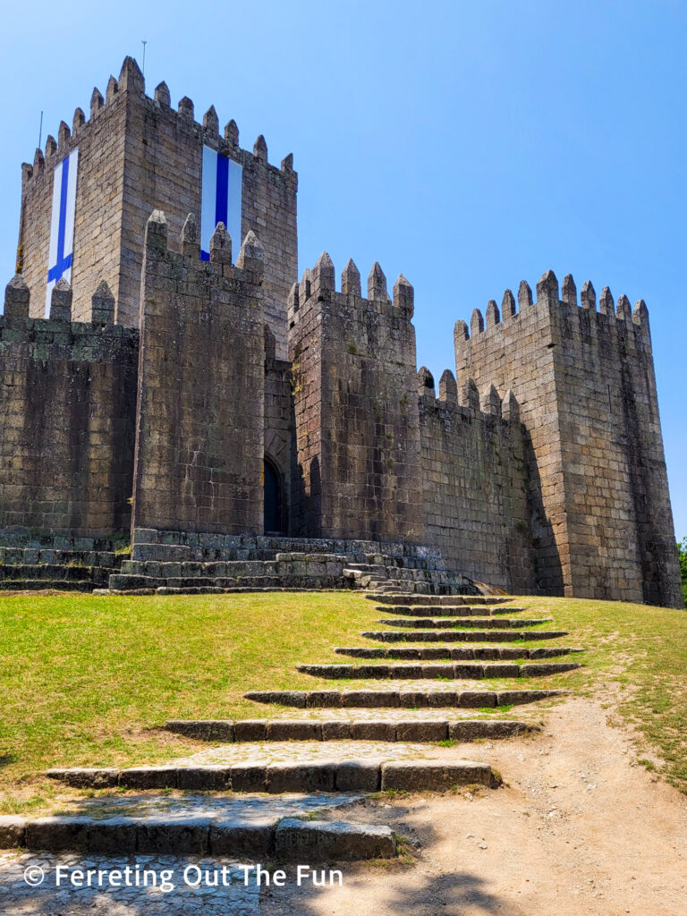 Medieval Guimaraes Castle where the first King of Portugal was born