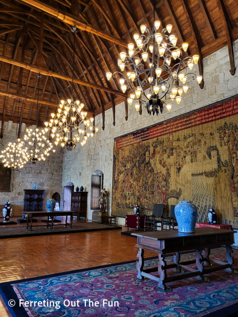 Beautifully restored Palace of the Dukes of Braganza in Guimaraes Portugal