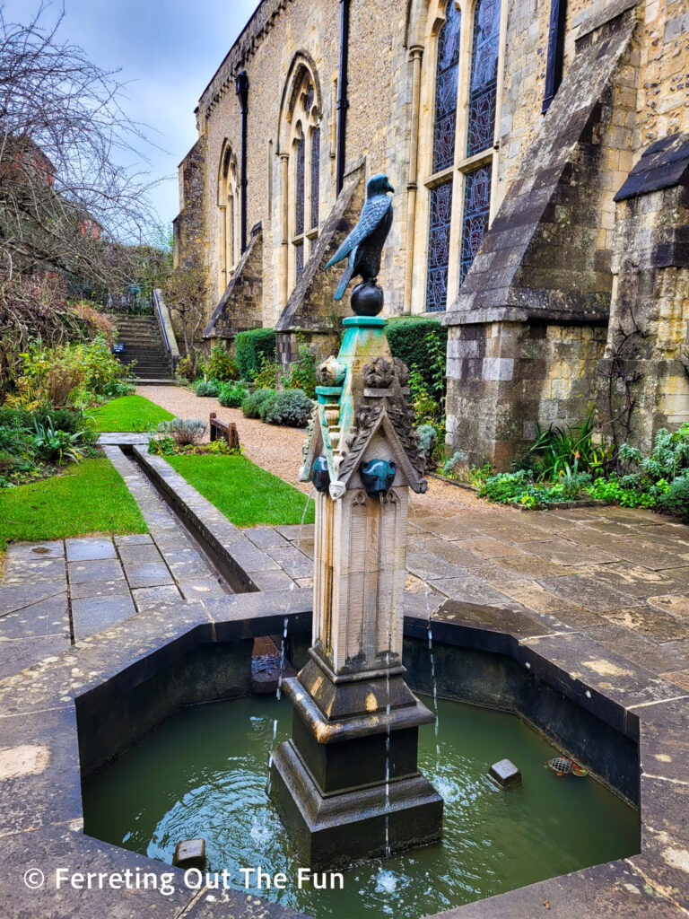 Queen Eleanor's Garden behind the Great Hall in Winchester, UK