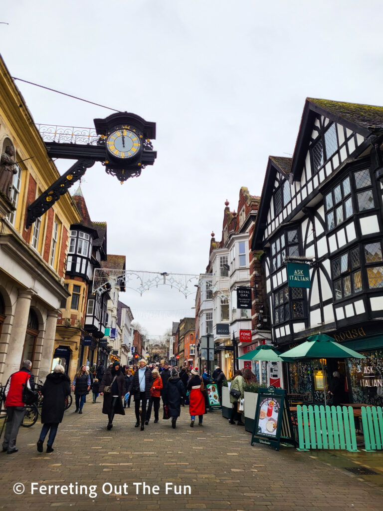 Charming architecture in the historic town of Winchester, first capital of England