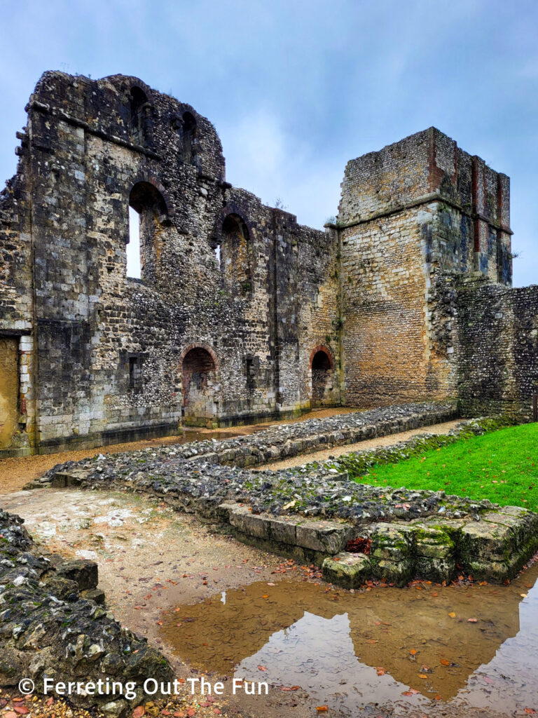 Ruins of the 12th century Wolvesey Castle, former palace of the powerful Bishops of Winchester