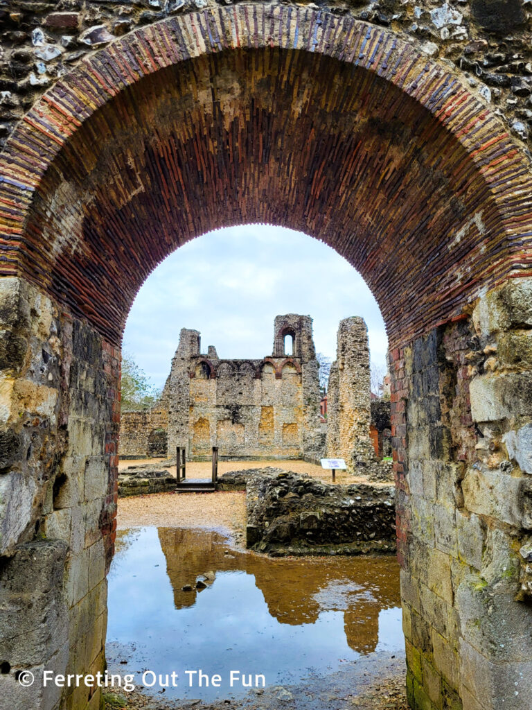 Ruins of the Old Bishop's Palace in Winchester, UK