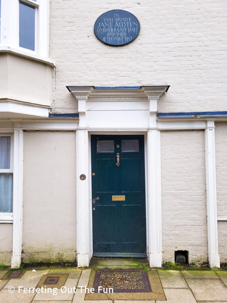 House where Jane Austen died in Winchester, UK