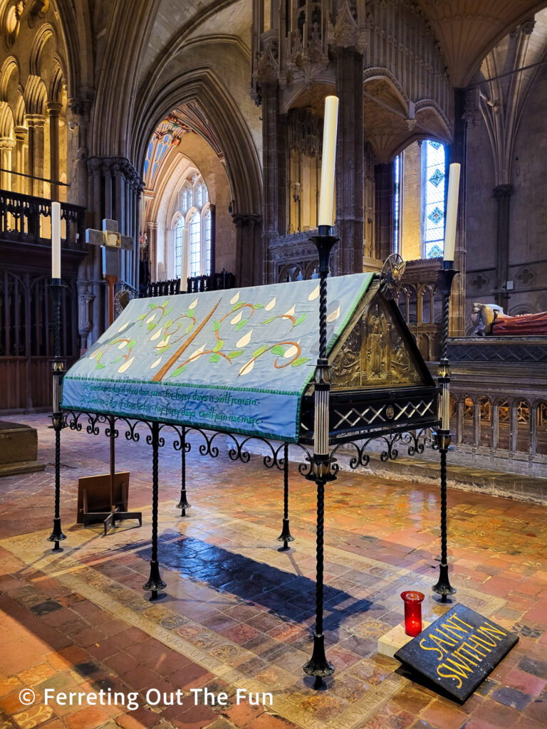 Tomb of Saint Swithun in Winchester Cathedral