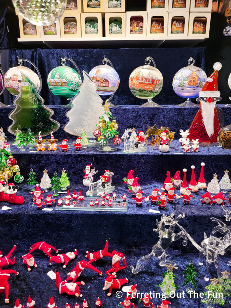 Glass Christmas ornaments at the Düsseldorf Christmas market