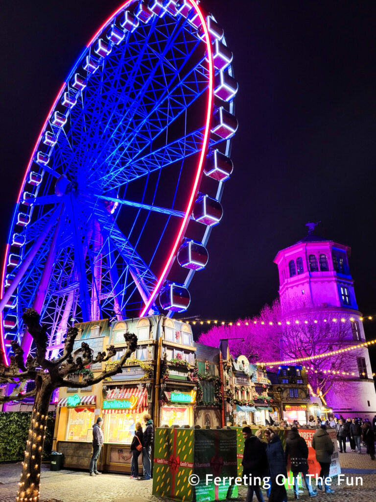 Düsseldorf Ferris wheel at the Burgplatz Christmas market