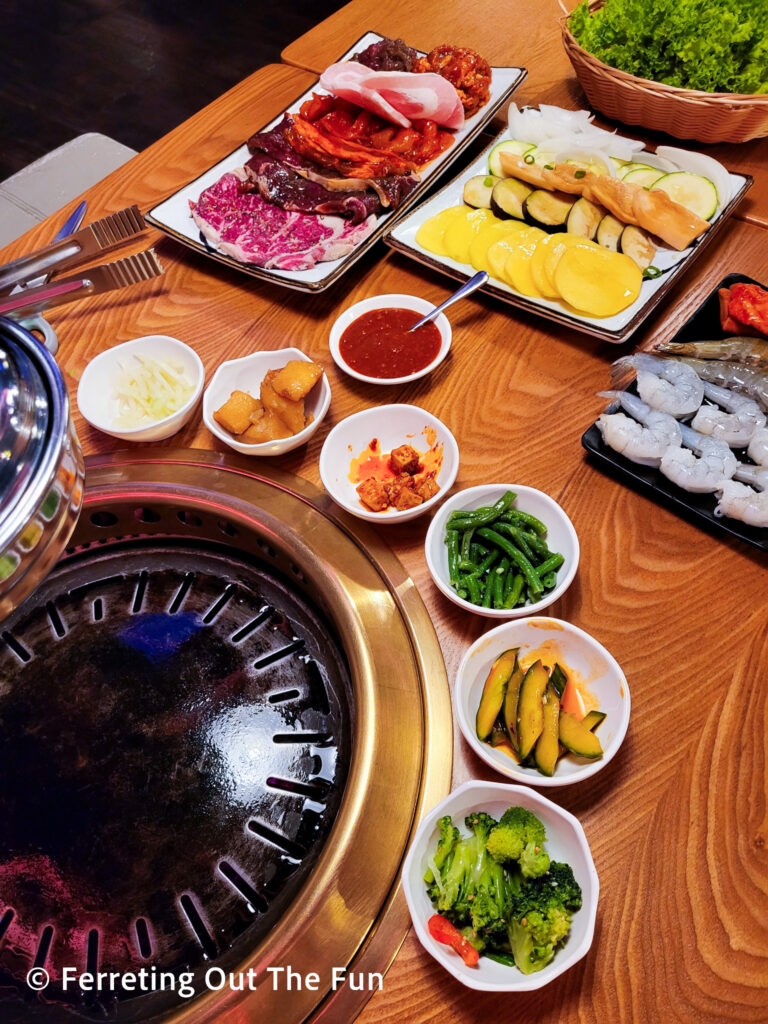 A holiday feast at Yoonsim Korean BBQ in Dusseldorf Germany